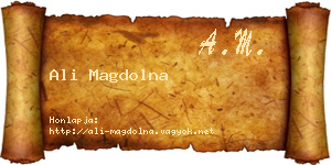 Ali Magdolna névjegykártya